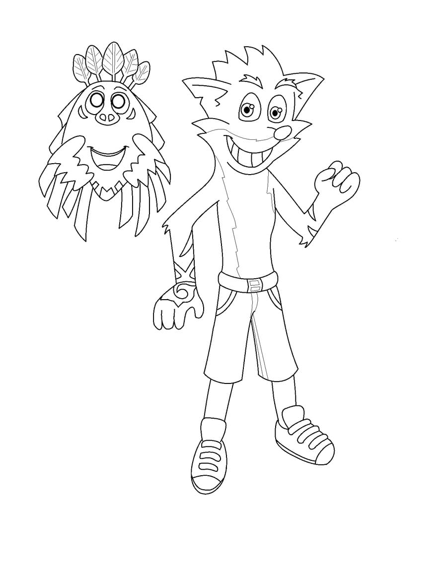 110 Crash Bandicoot Coloring Pages Printable 21