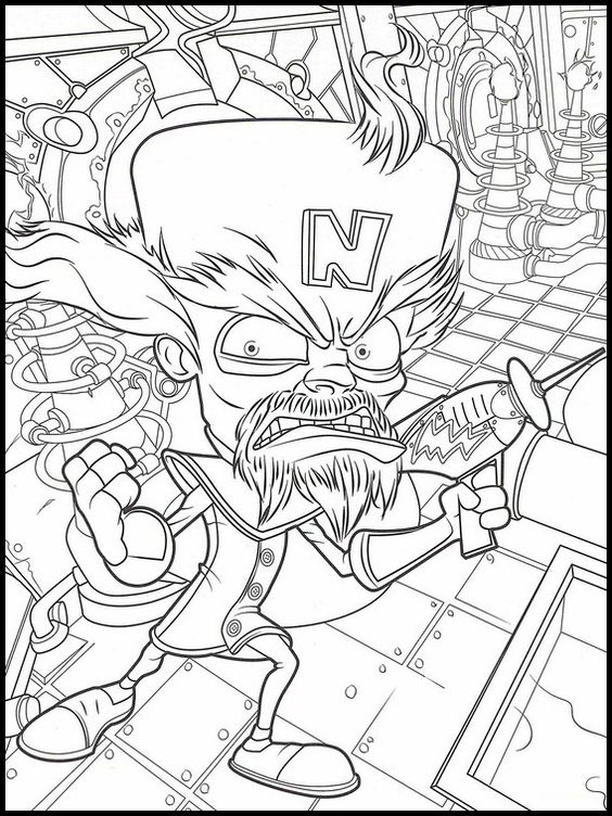 110 Crash Bandicoot Coloring Pages Printable 23