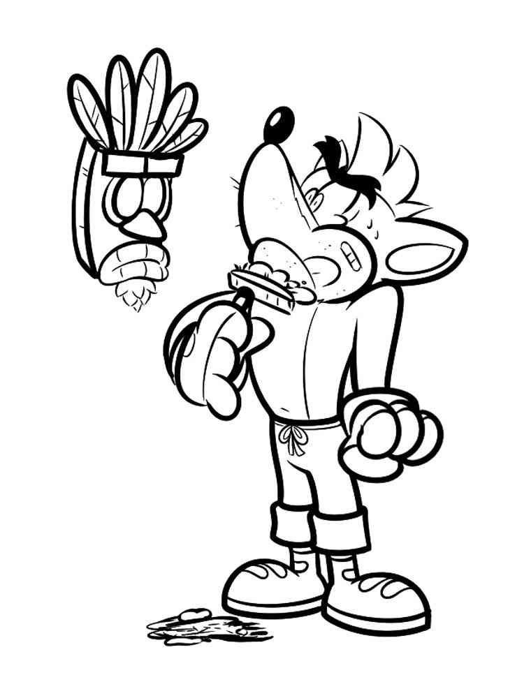 110 Crash Bandicoot Coloring Pages Printable 26