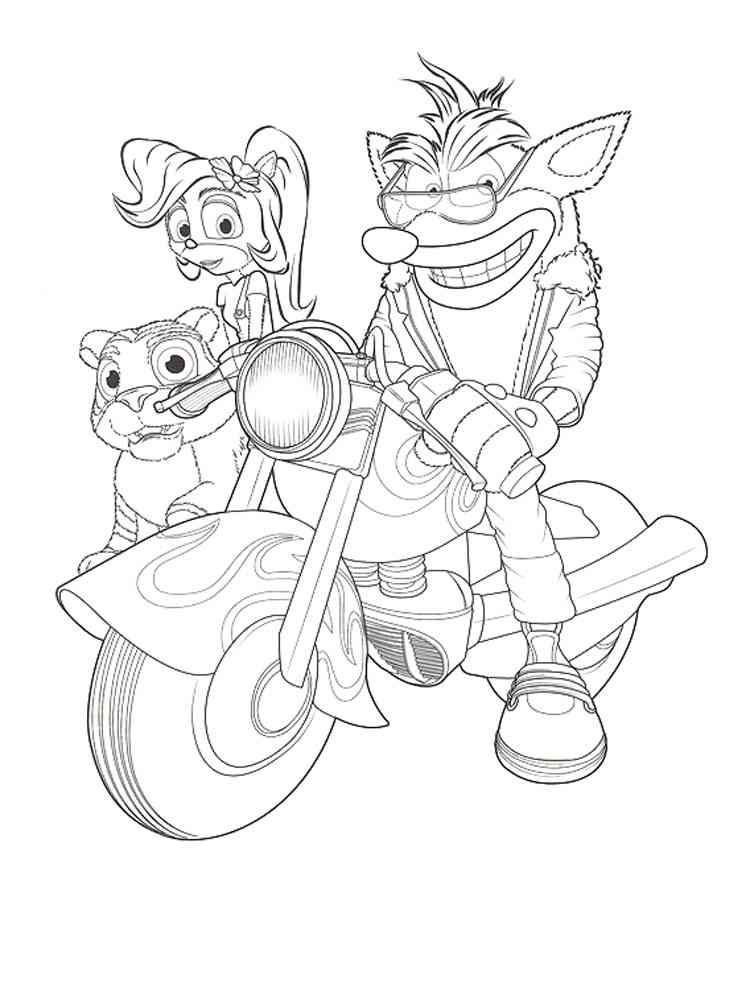 110 Crash Bandicoot Coloring Pages Printable 27