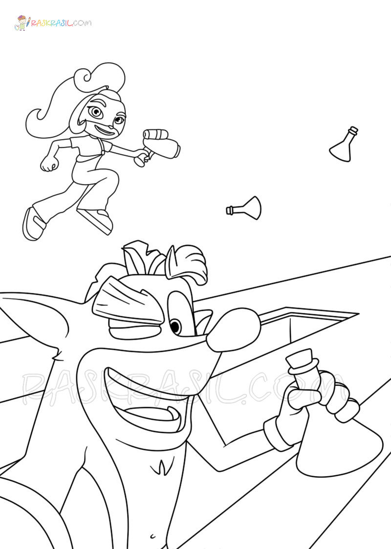 110 Crash Bandicoot Coloring Pages Printable 28