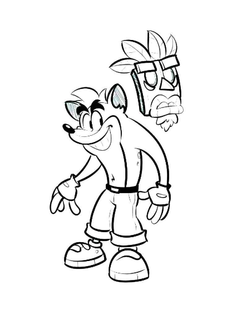 110 Crash Bandicoot Coloring Pages Printable 29