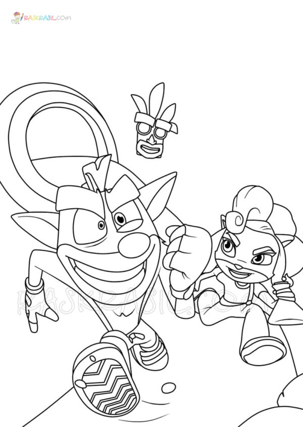 110 Crash Bandicoot Coloring Pages Printable 31