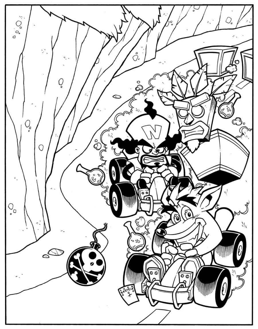 110 Crash Bandicoot Coloring Pages Printable 34