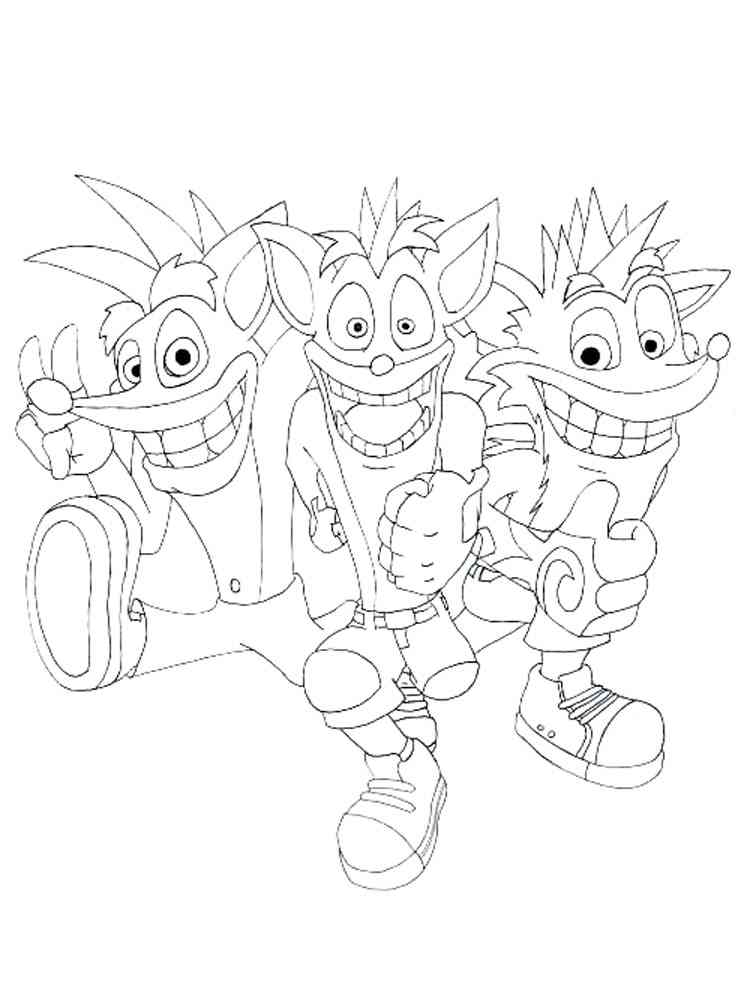 110 Crash Bandicoot Coloring Pages Printable 37