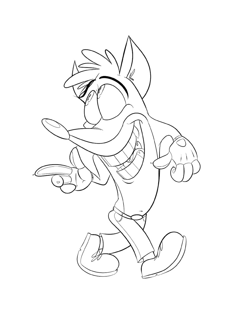 110 Crash Bandicoot Coloring Pages Printable 41