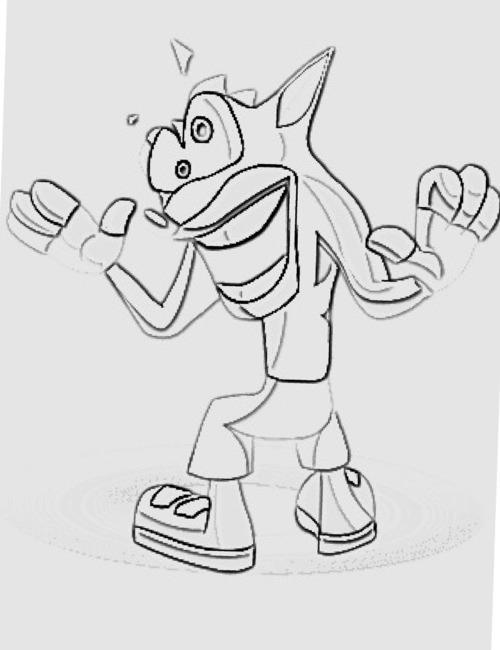 110 Crash Bandicoot Coloring Pages Printable 44