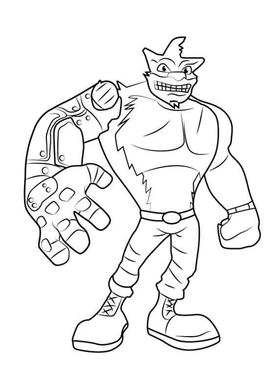 110 Crash Bandicoot Coloring Pages Printable 5