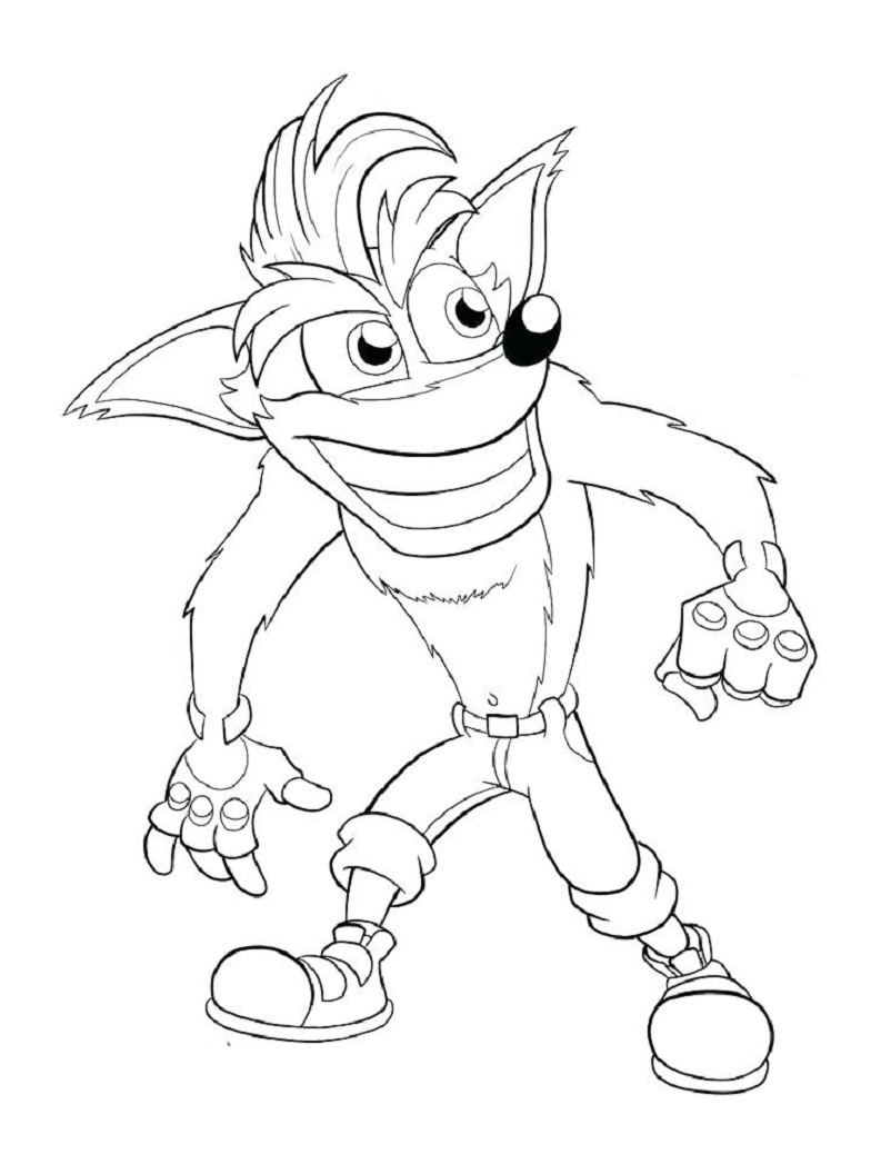 110 Crash Bandicoot Coloring Pages Printable 63