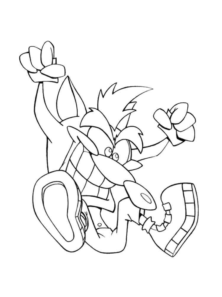 110 Crash Bandicoot Coloring Pages Printable 64