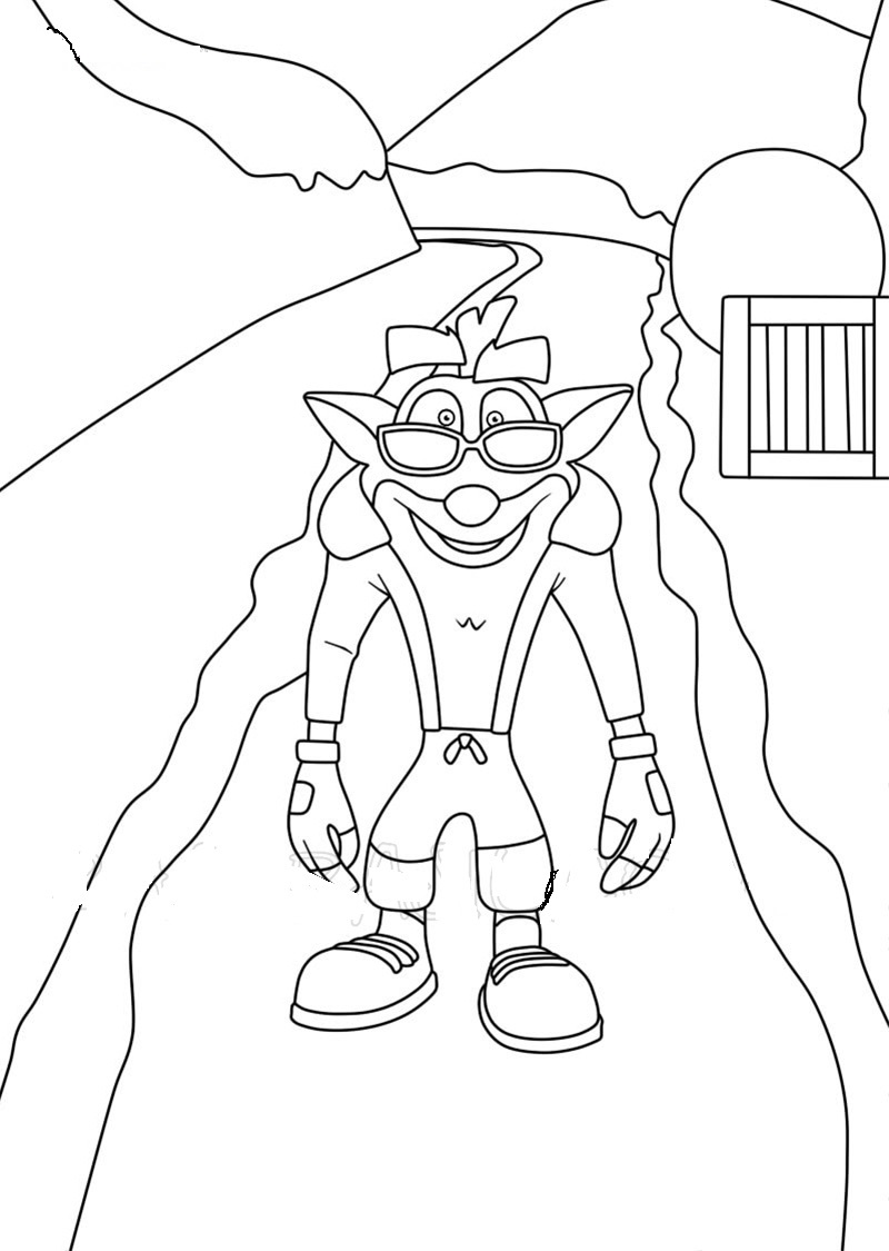 110 Crash Bandicoot Coloring Pages Printable 67