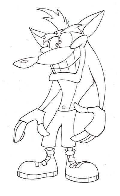 110 Crash Bandicoot Coloring Pages Printable 68