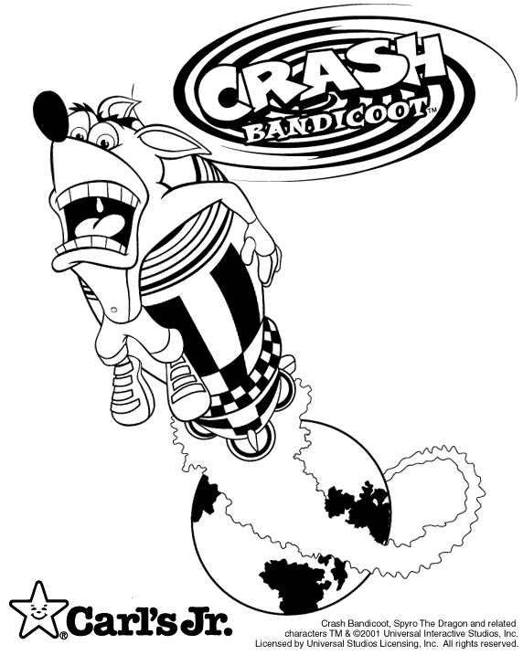 110 Crash Bandicoot Coloring Pages Printable 75