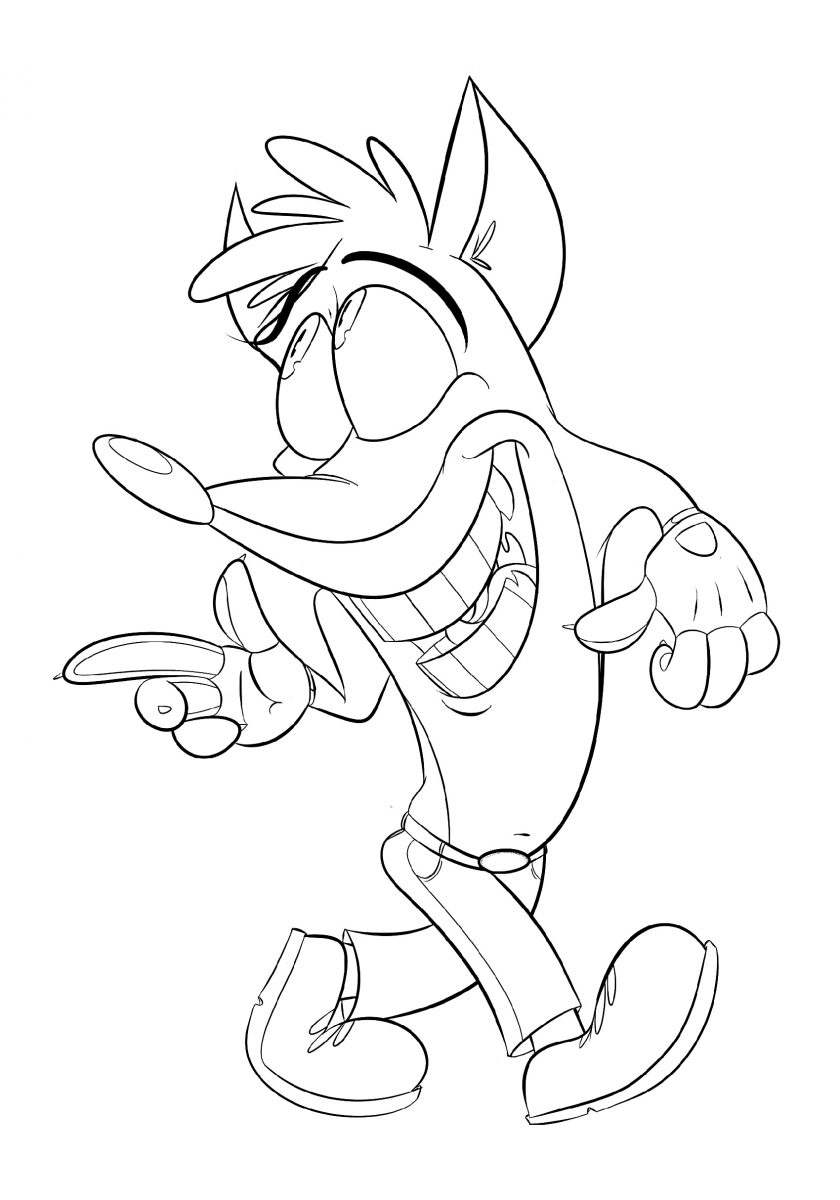 110 Crash Bandicoot Coloring Pages Printable 76