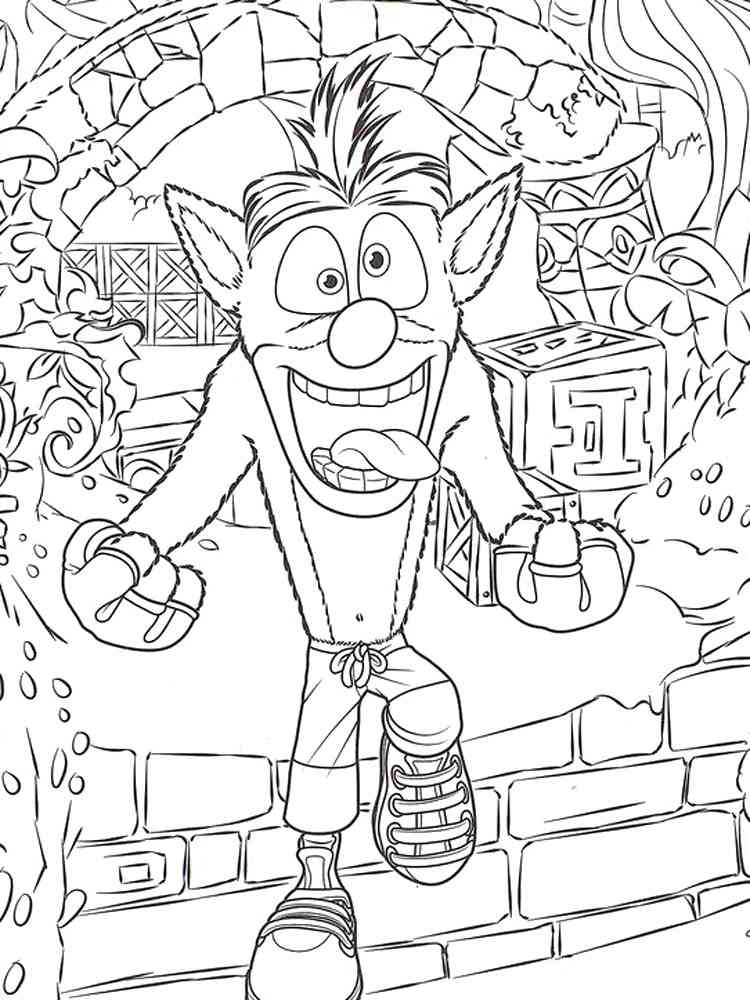 110 Crash Bandicoot Coloring Pages Printable 79