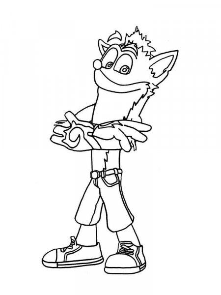 110 Crash Bandicoot Coloring Pages Printable 80