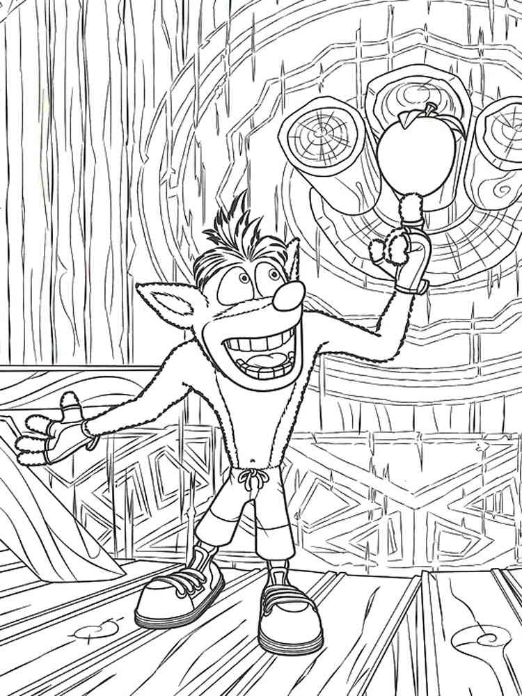 110 Crash Bandicoot Coloring Pages Printable 87