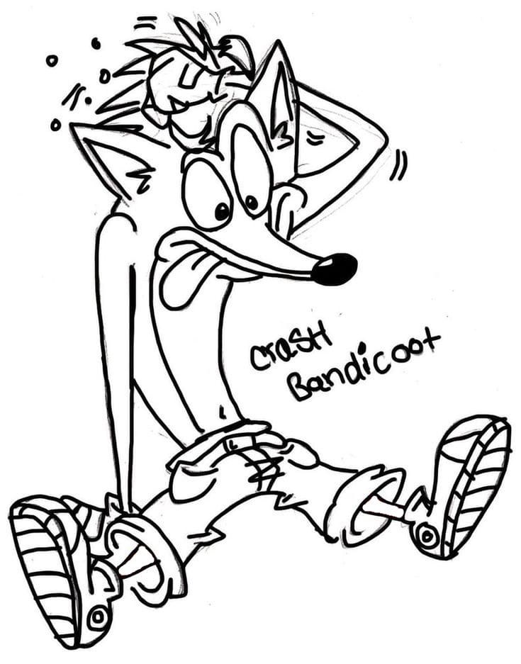 110 Crash Bandicoot Coloring Pages Printable 90