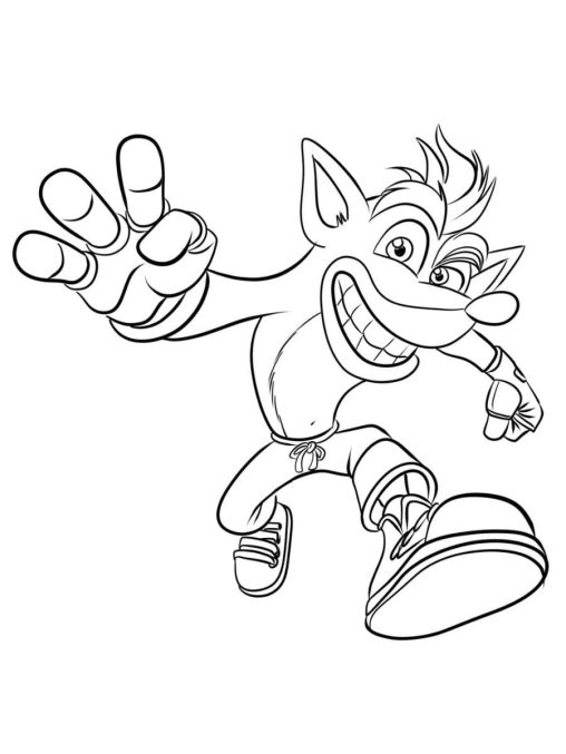 110 Crash Bandicoot Coloring Pages Printable 91