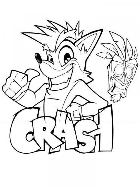 110 Crash Bandicoot Coloring Pages Printable 94