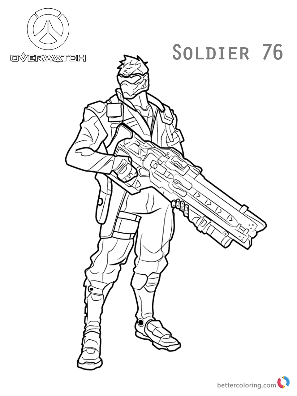 118 Action-Packed Overwatch Coloring Pages Printable 100