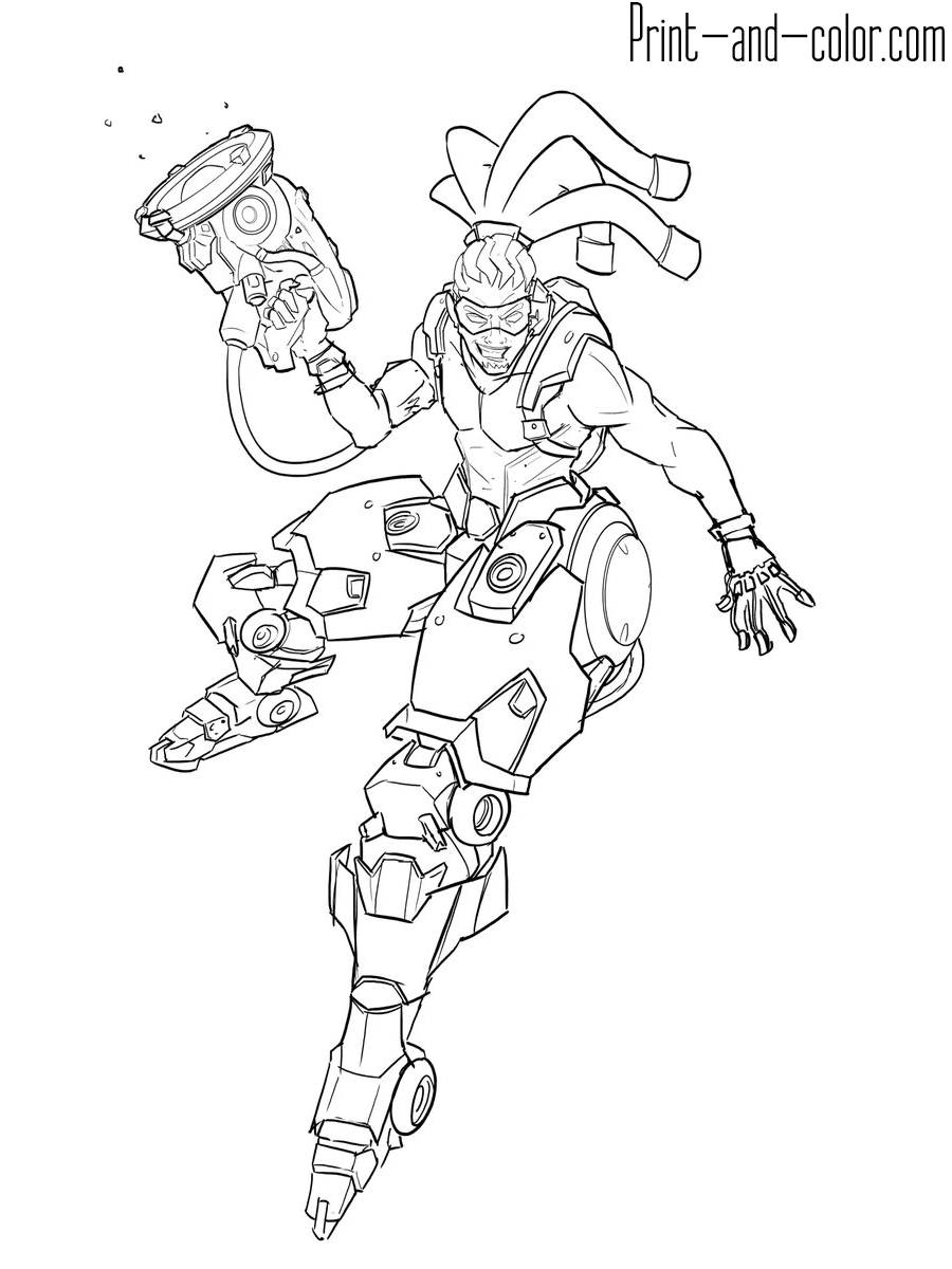 118 Action-Packed Overwatch Coloring Pages Printable 65