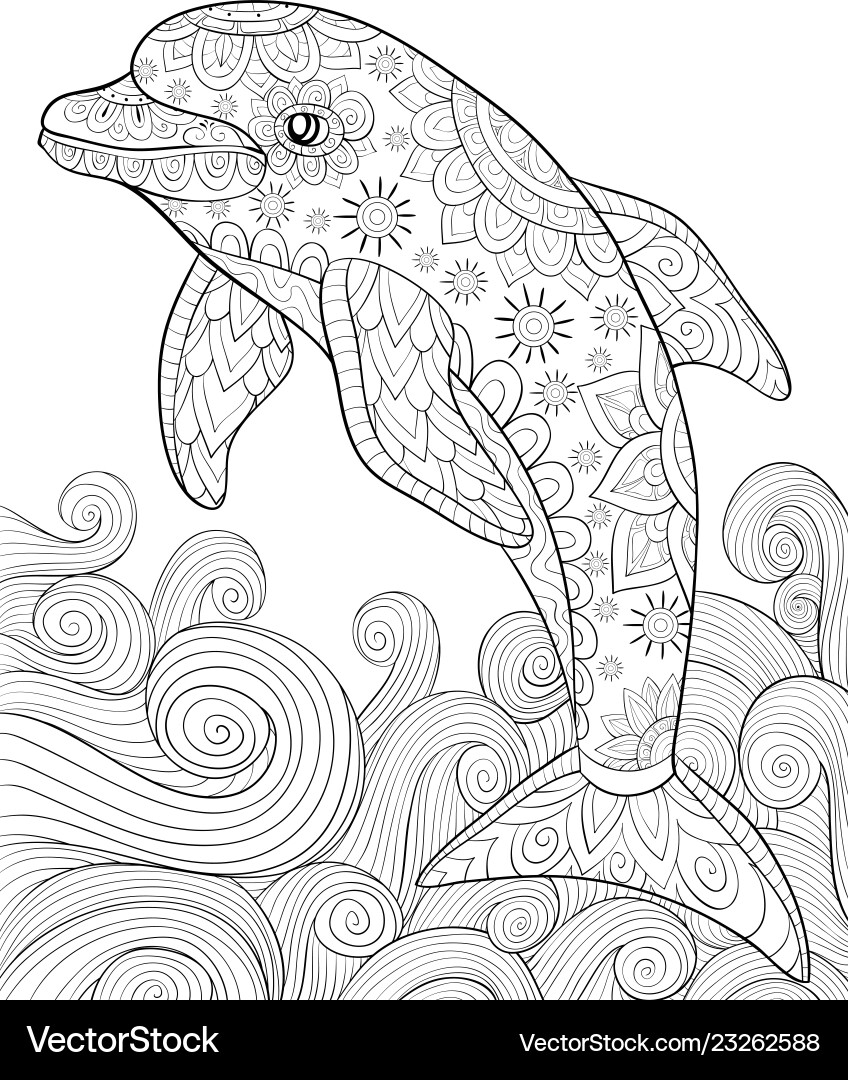 30 Playful Dolphin Coloring Pages Printable 27