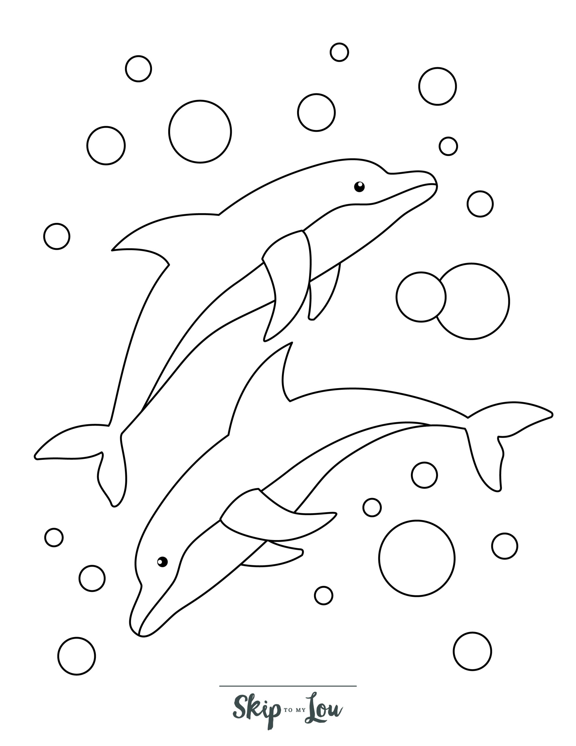 30 Playful Dolphin Coloring Pages Printable 28