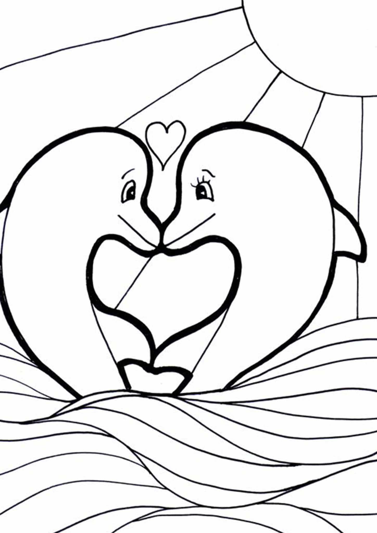 30 Playful Dolphin Coloring Pages Printable 32