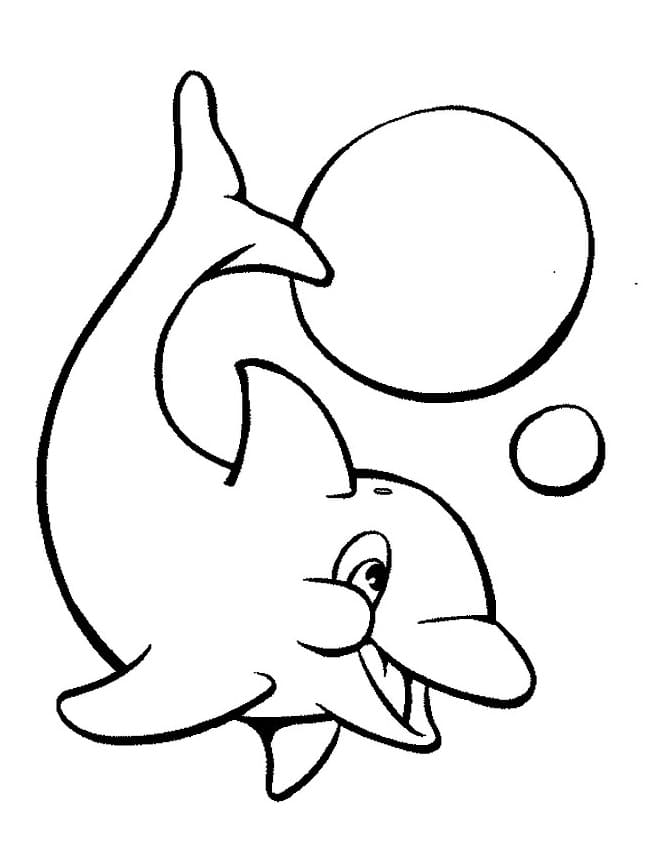 30 Playful Dolphin Coloring Pages Printable 6