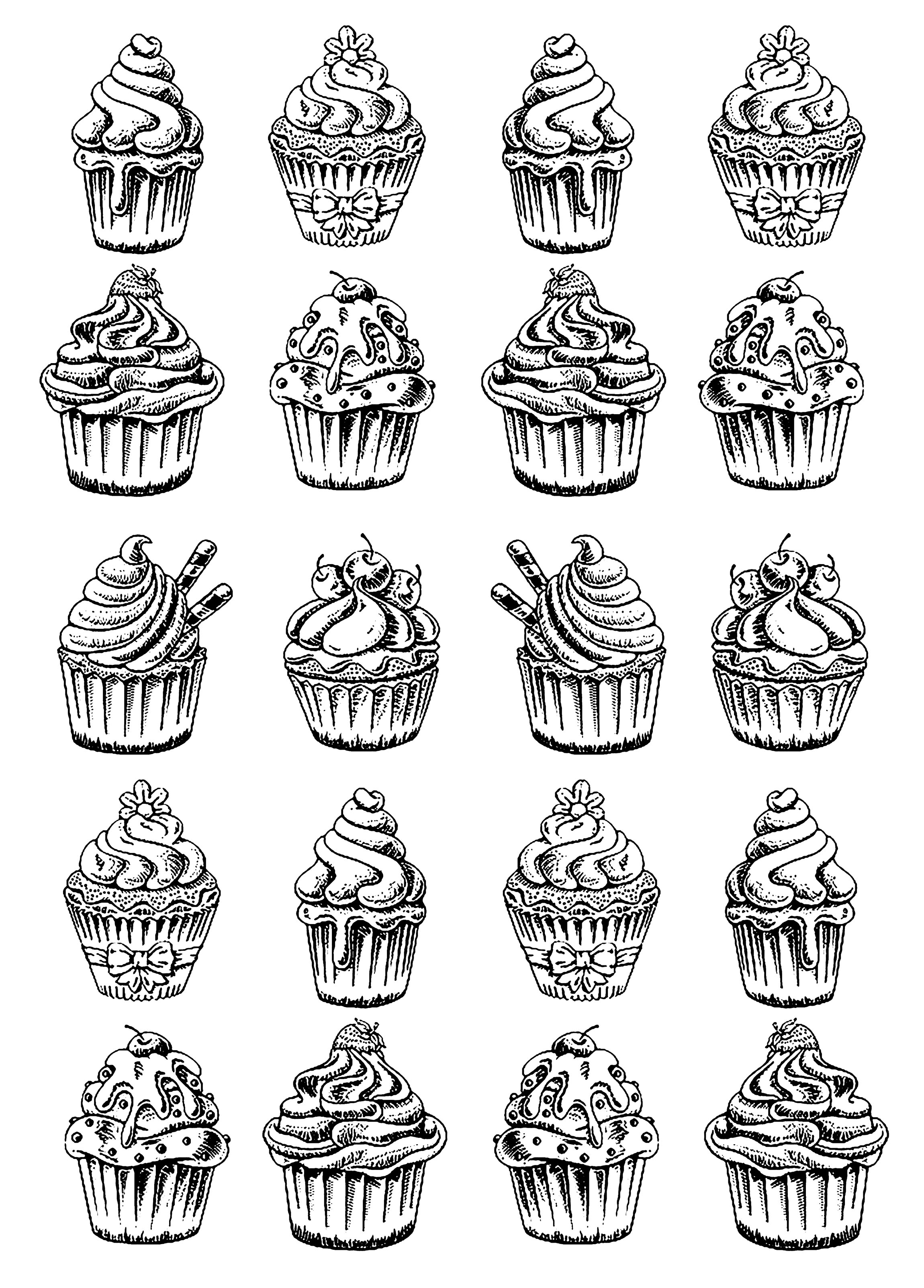 31 Delightful Cupcake Coloring Pages Printable 23