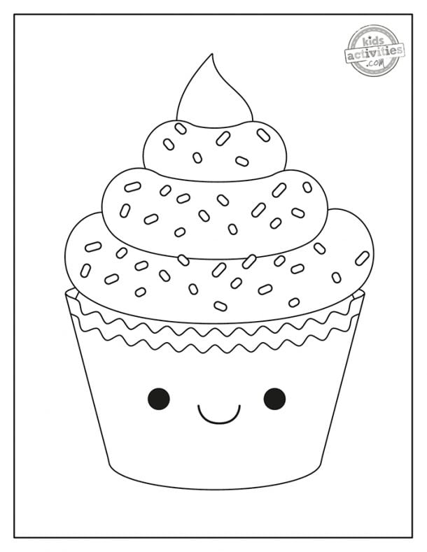 31 Delightful Cupcake Coloring Pages Printable 26