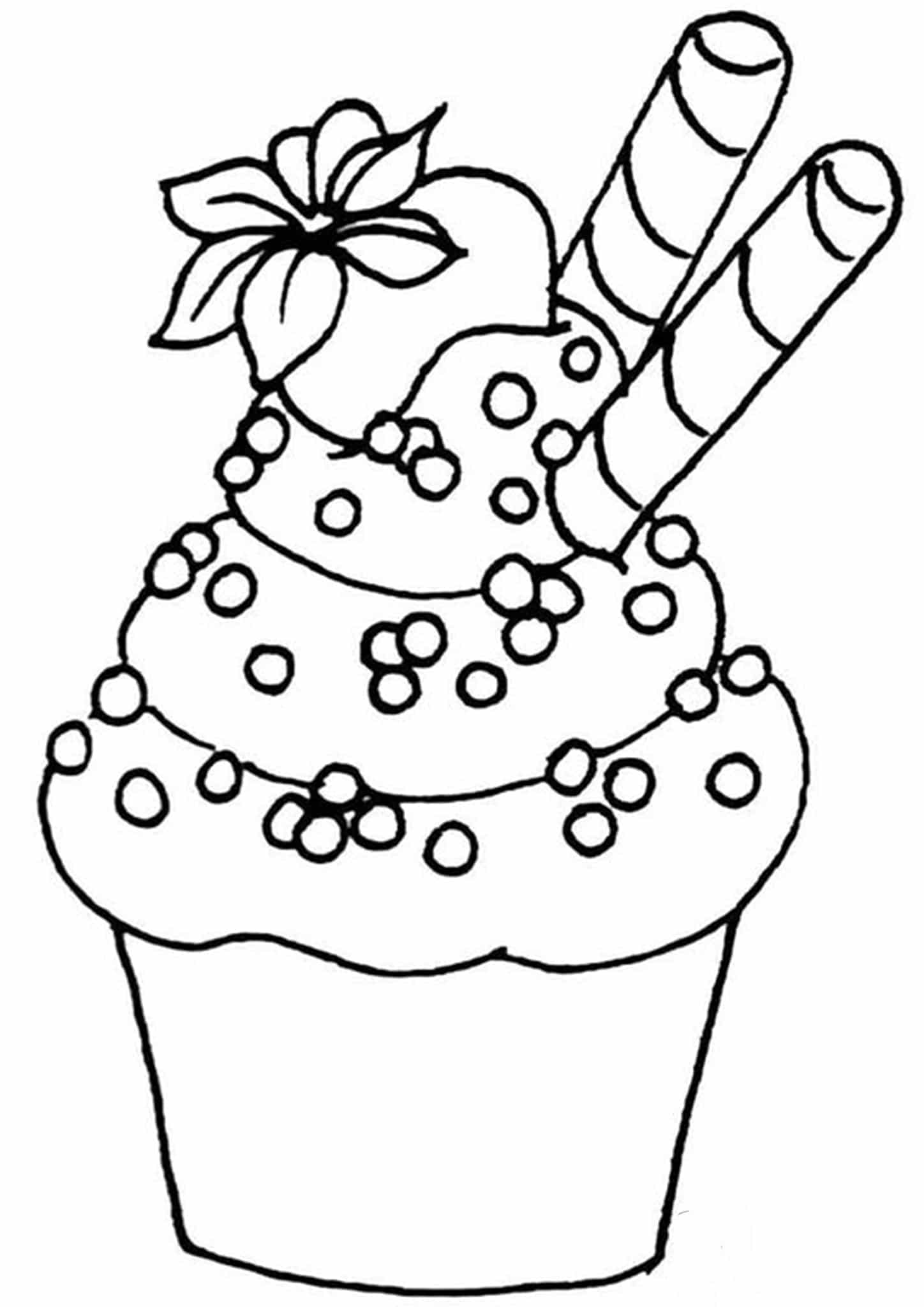 31 Delightful Cupcake Coloring Pages Printable 27