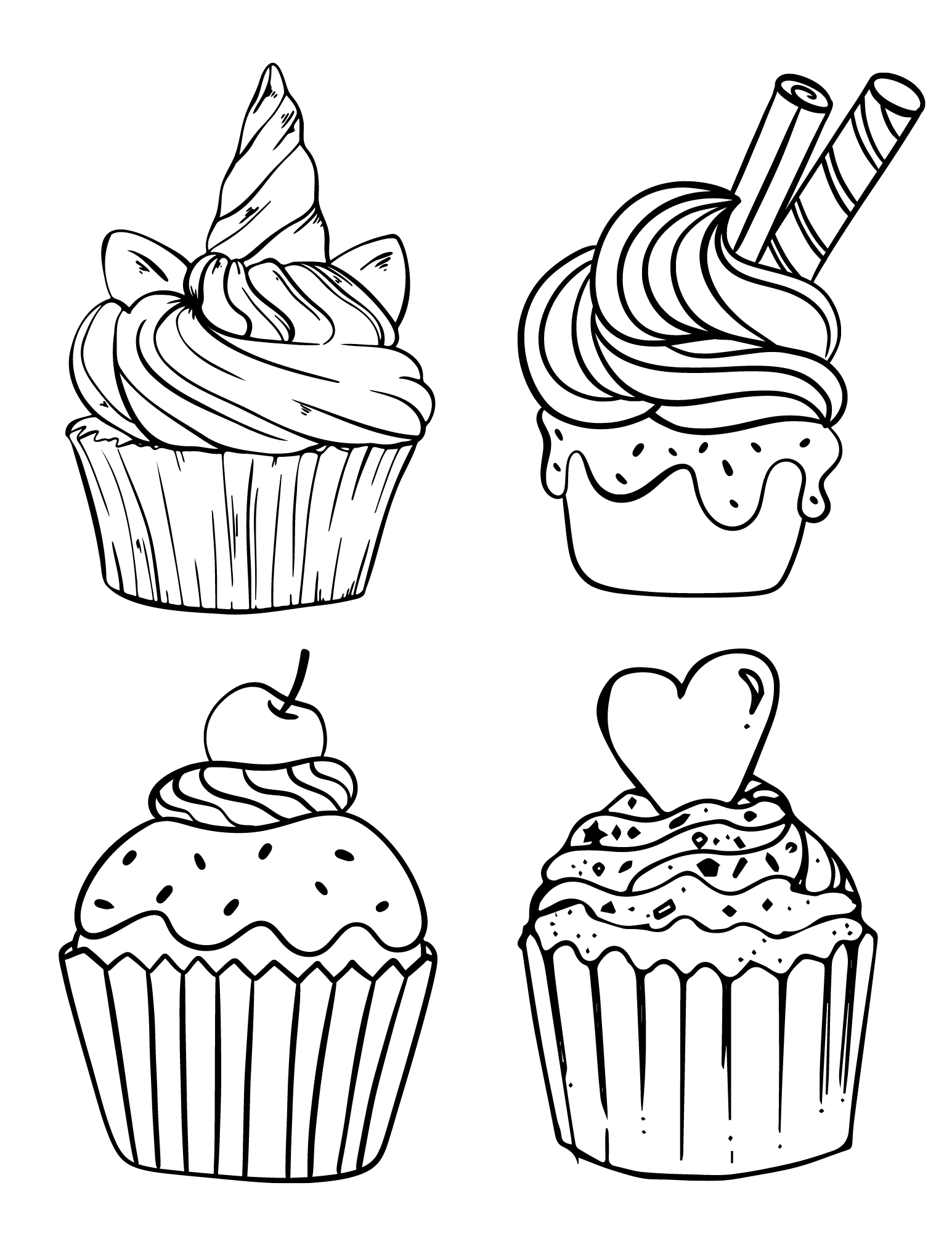 31 Delightful Cupcake Coloring Pages Printable 31