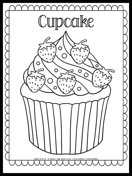 31 Delightful Cupcake Coloring Pages Printable 34