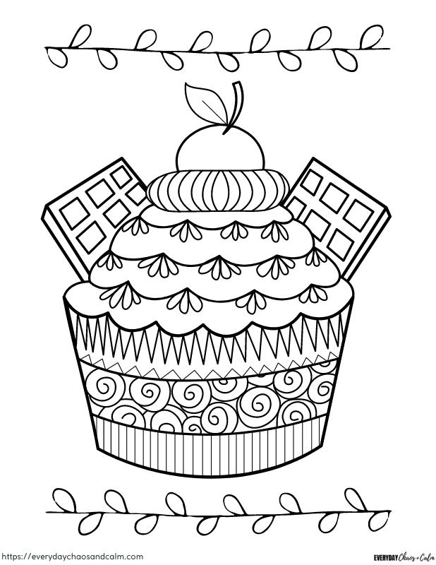 31 Delightful Cupcake Coloring Pages Printable 35