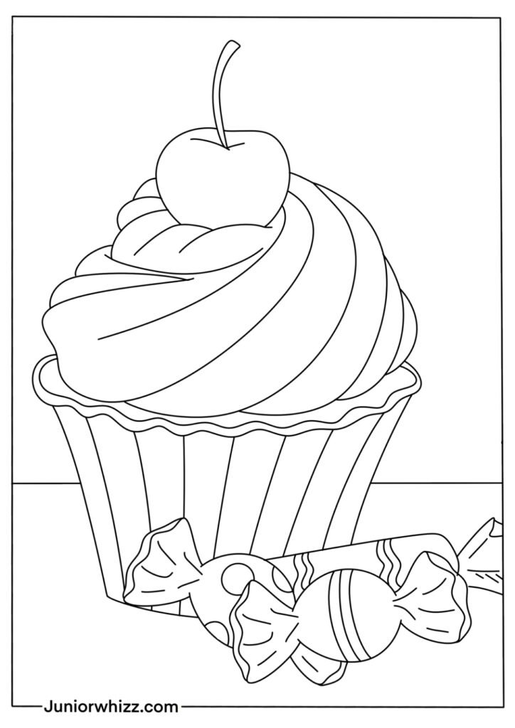 31 Delightful Cupcake Coloring Pages Printable 5