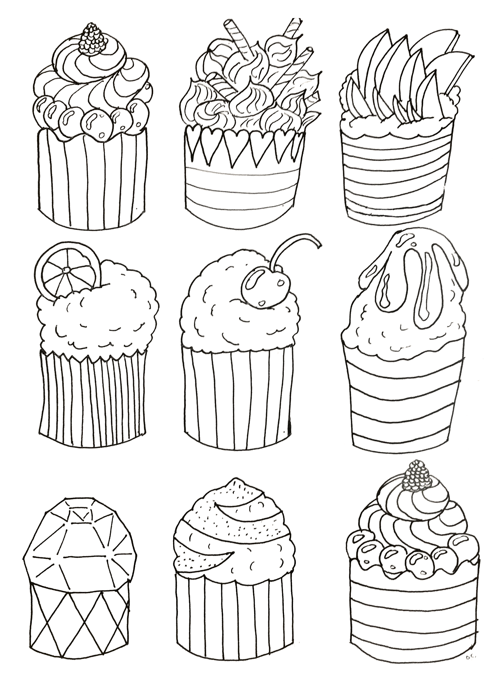 31 Delightful Cupcake Coloring Pages Printable 9