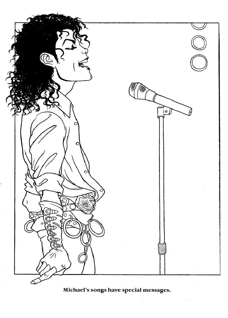 31 Iconic Michael Jackson Coloring Pages Printable 16