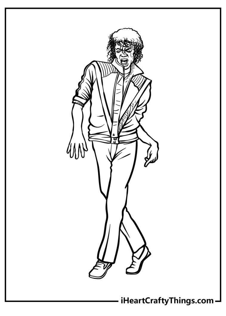 31 Iconic Michael Jackson Coloring Pages Printable 18