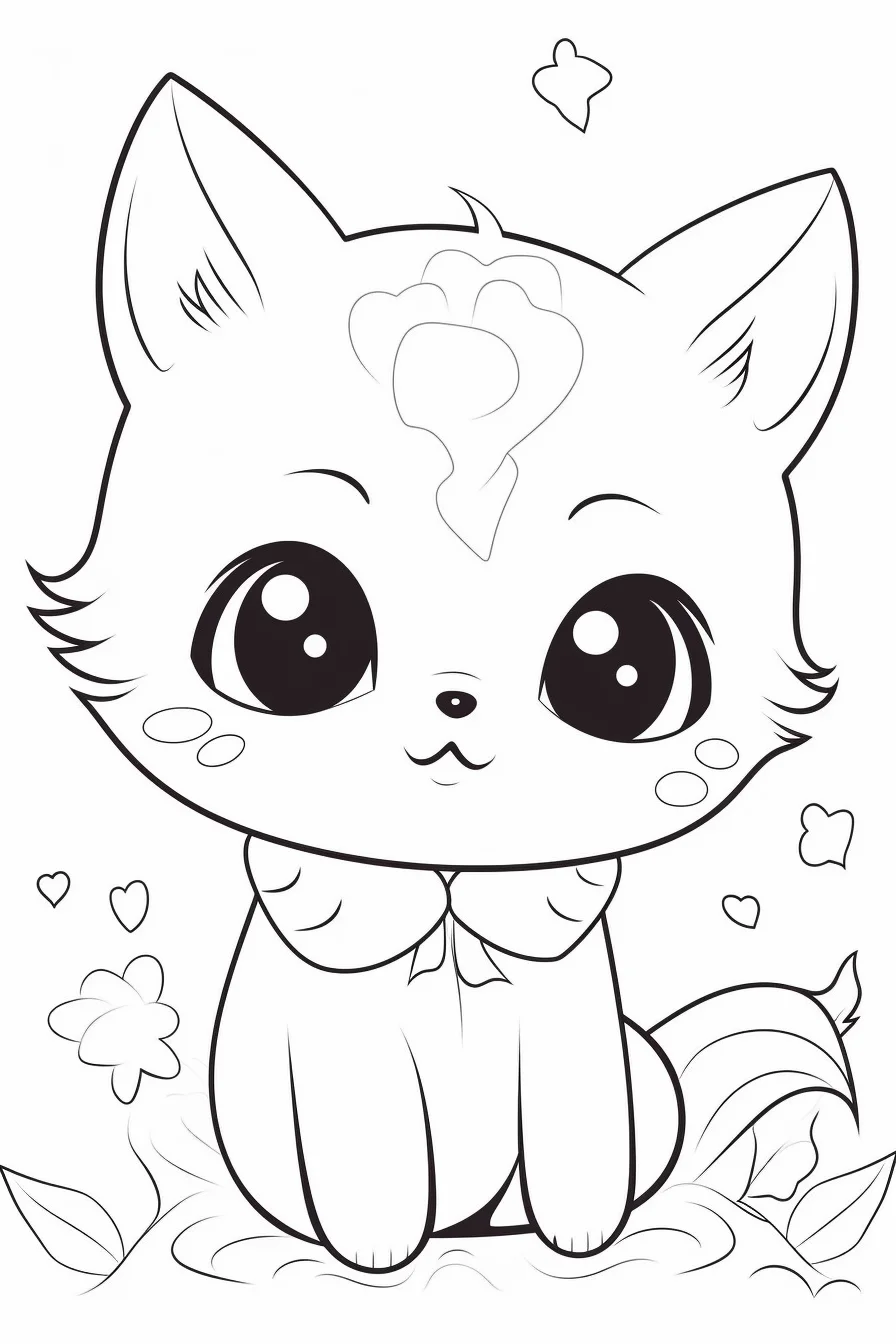 32 Kawaii Coloring Pages Printable 17