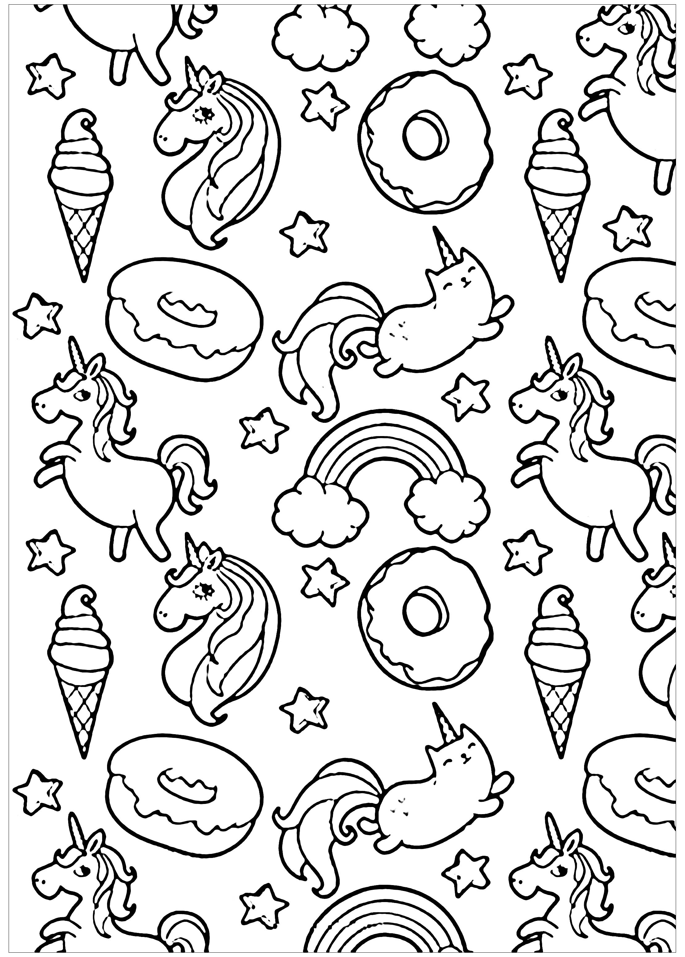 32 Kawaii Coloring Pages Printable 28