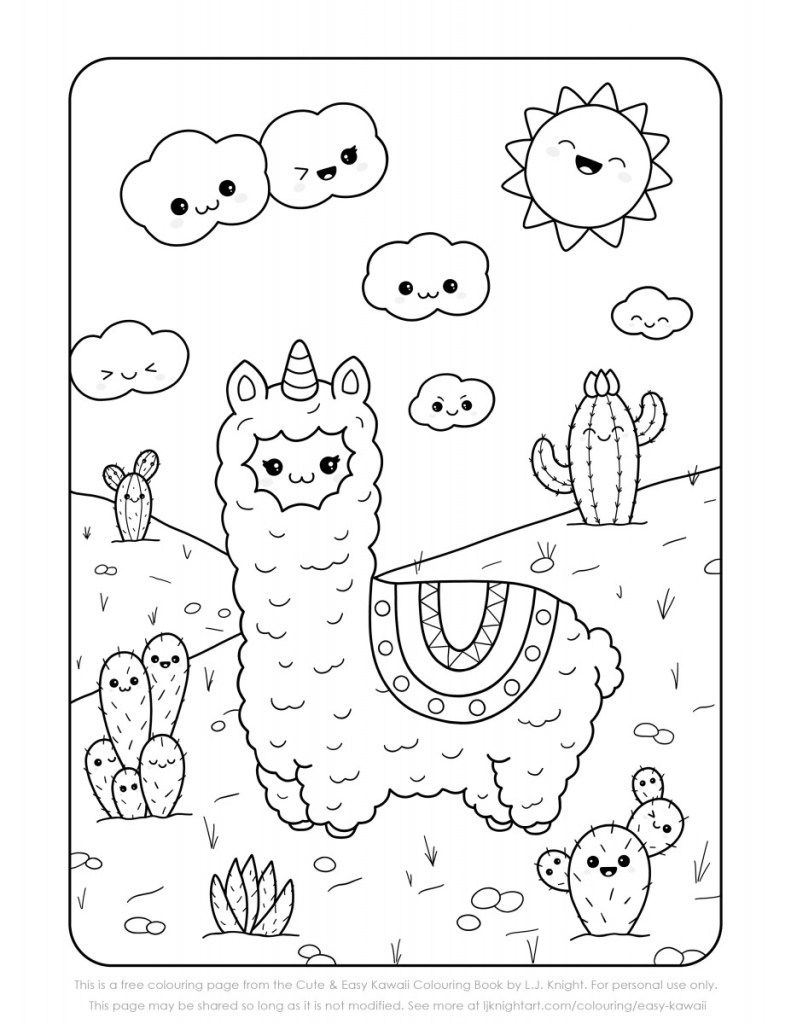 32 Kawaii Coloring Pages Printable 3