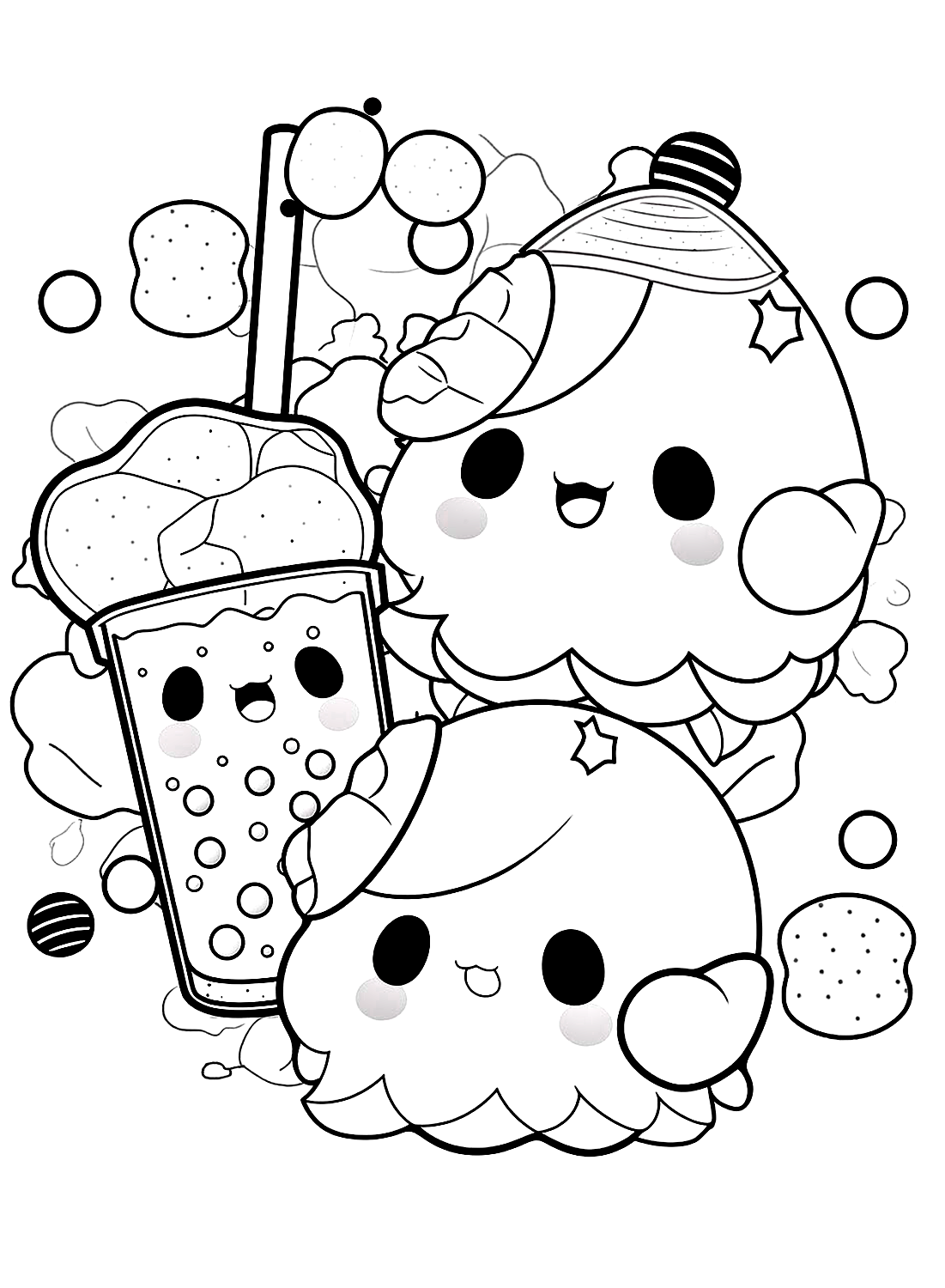 32 Kawaii Coloring Pages Printable 33