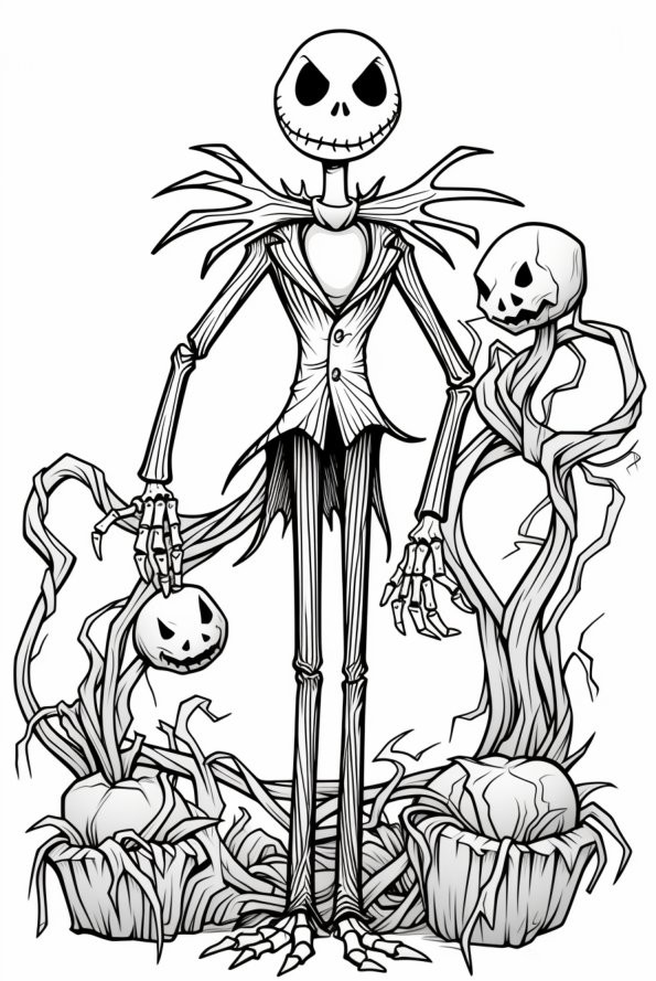 32 Spooky Nightmare Before Christmas Coloring Pages Printable 10