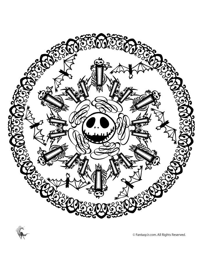 32 Spooky Nightmare Before Christmas Coloring Pages Printable 14