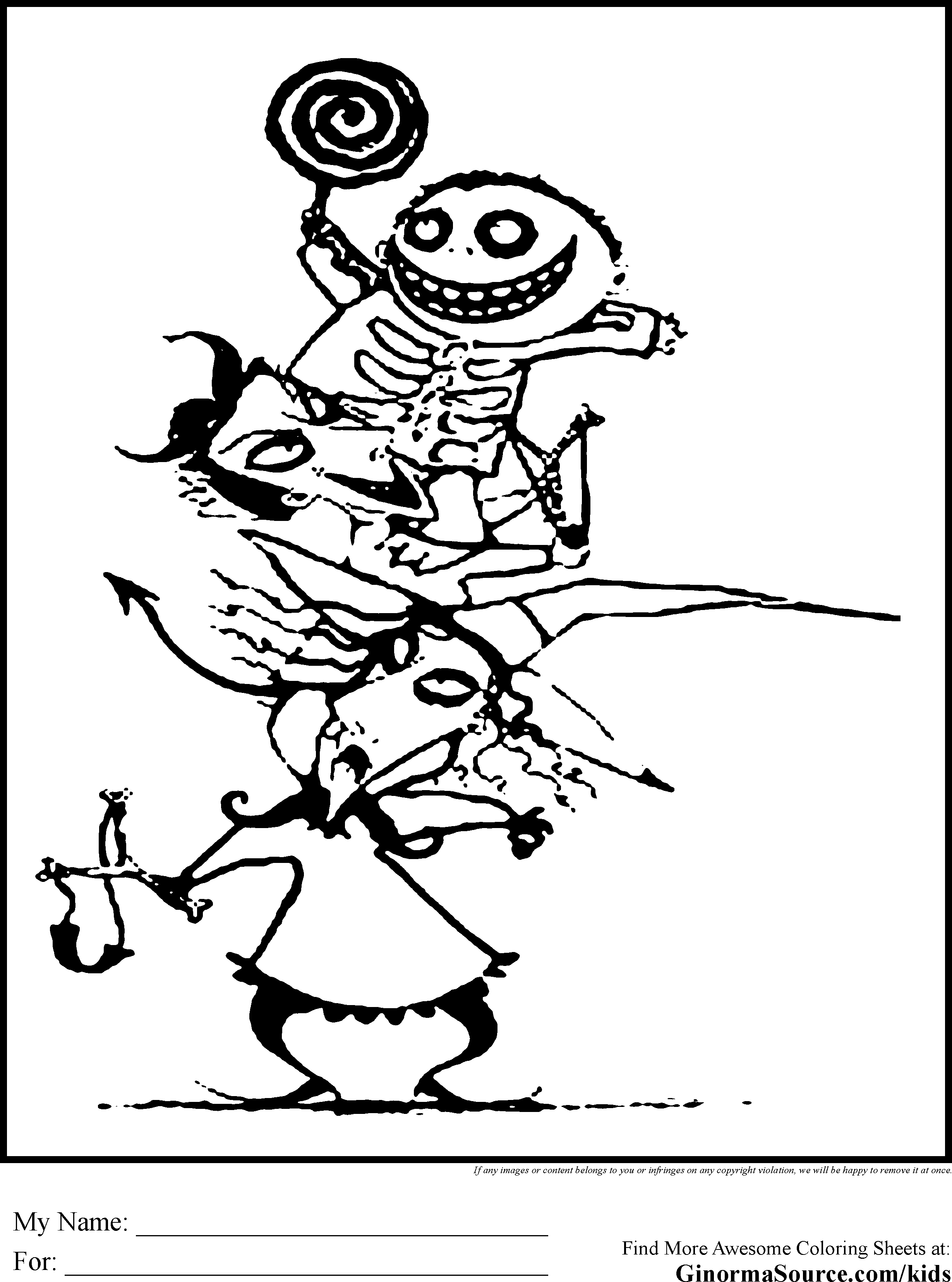 32 Spooky Nightmare Before Christmas Coloring Pages Printable 18