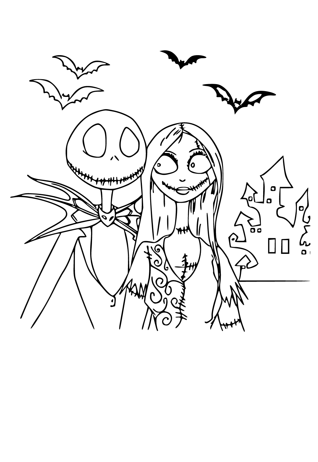 32 Spooky Nightmare Before Christmas Coloring Pages Printable 20