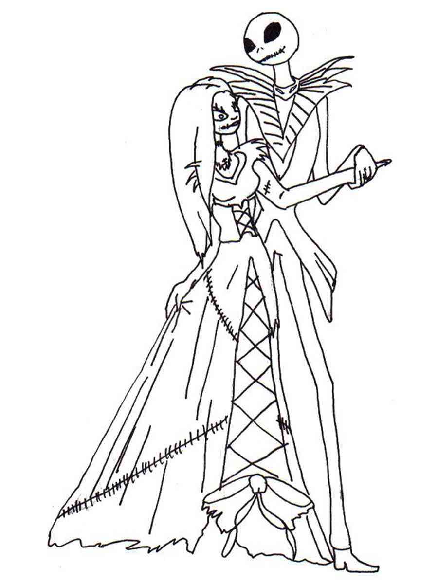 32 Spooky Nightmare Before Christmas Coloring Pages Printable 22