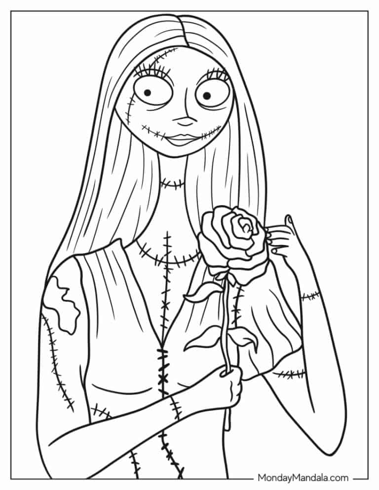 32 Spooky Nightmare Before Christmas Coloring Pages Printable 28